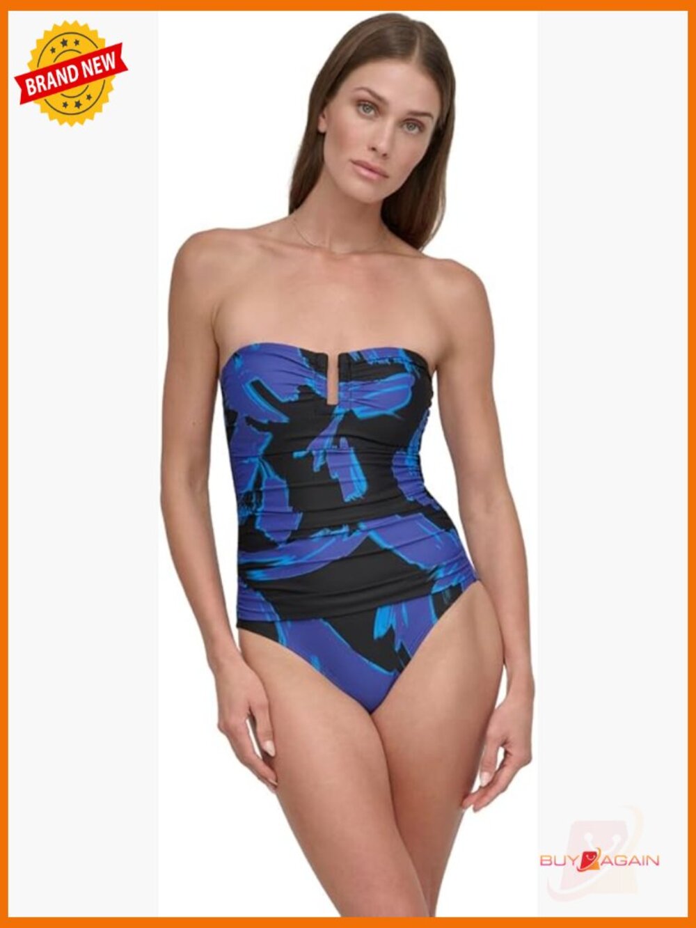 U-Wire Bandeau One Piece Swimsuit with Tummy Control